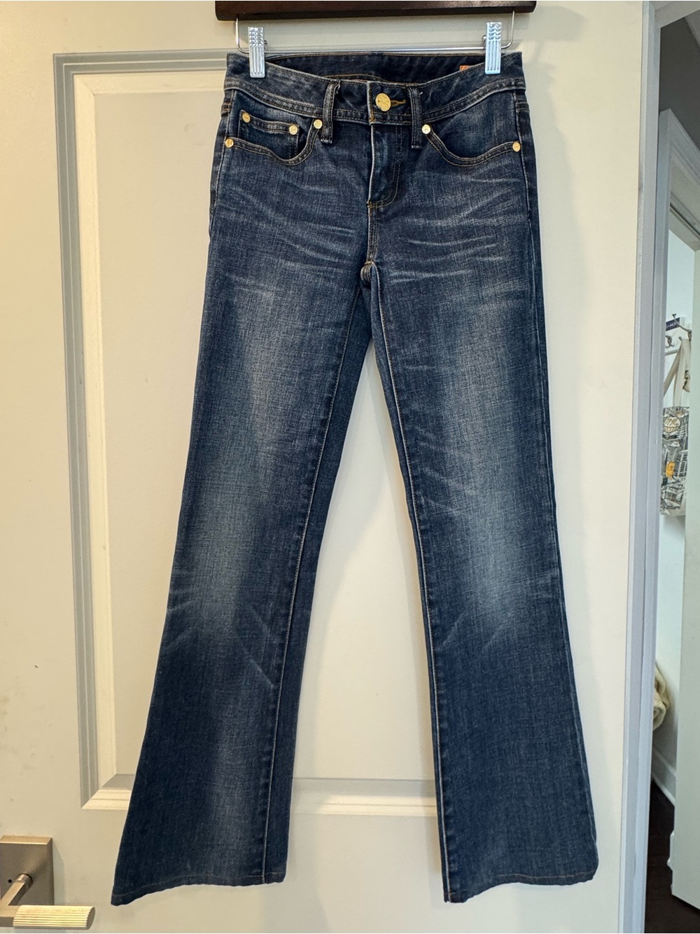 Tory Burch Dark Wash Women's Bootcut Jeans - Blue